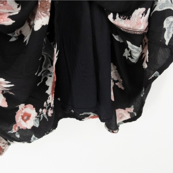 Lulu's Black Floral Mini Dress - Picture 5 of 7